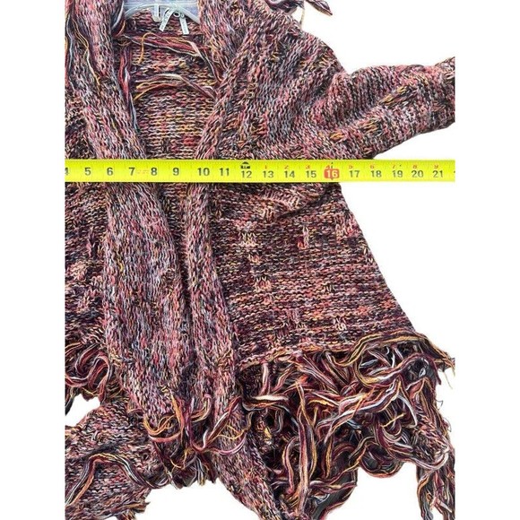 Gimmicks by BKE Fringe Boho The Buckle Open Front Cardigan Womens Size Small - Picture 8 of 9